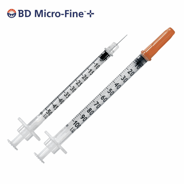 BD Micro-Fine™ insulīna šļirces 1.0 ml U-100, 30Gx8mm, 500 gab.