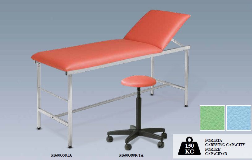 EXAMINATION COUCH 2 SECTIONS, green