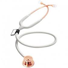 🎁️ [MDF777K-RG-29] MDF® MD One Nerūsējošā tērauda divpusējais stetoskops - balts/apzeltīts 22K