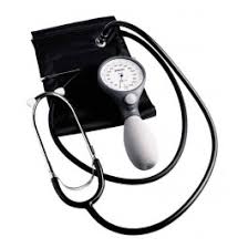 🎁️ [1443-141] ri-san® blue with stethoscope, adult size velcro cuff pull through strap