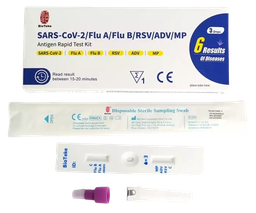 🎁️ [ICA2114-20T] Ekspresdiagnostikas tests, COVID-19/FLU B/RSV/ADENO/MP Antigēna multitests(6in1), 25 testi
